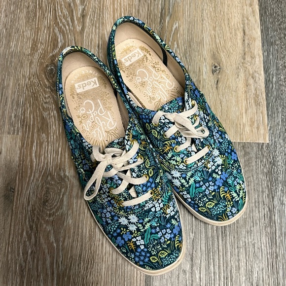 Keds x Rifle Paper Co Collab Sneakers Floral Size 7.5 - Picture 4 of 9